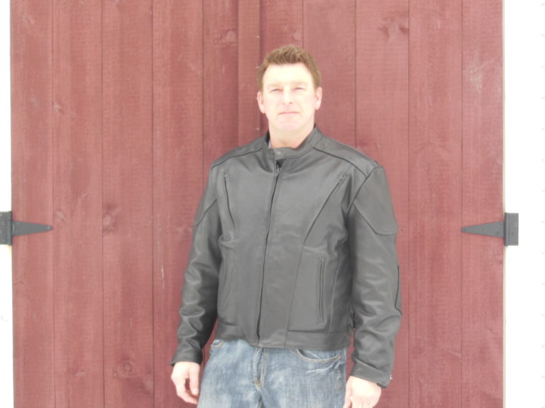 Men s USA MADE Side Lace Leather Coat Deerfield Leathers