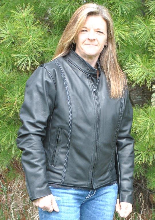 USA MADE WOMEN'S BRAIDED JACKET - Deerfield Leathers