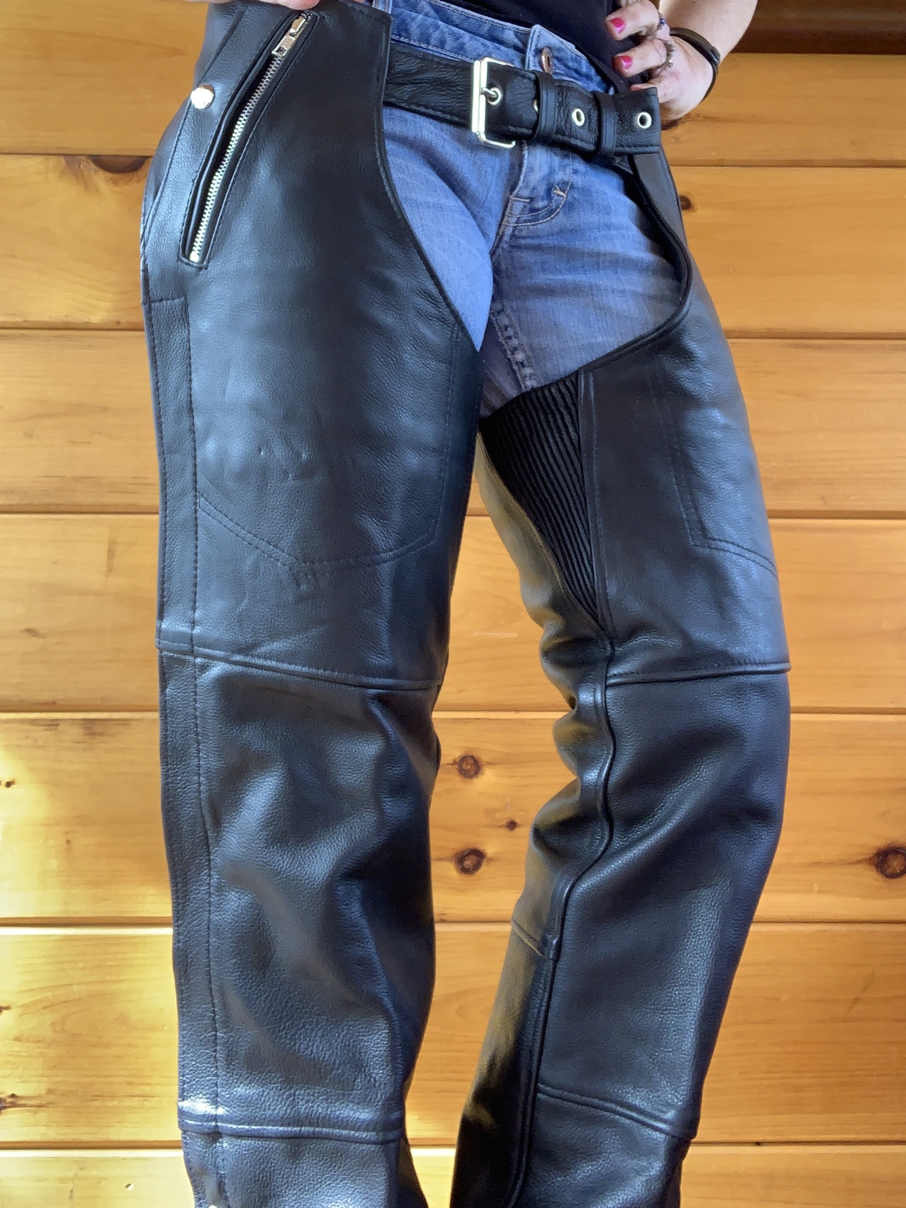 Leather chaps with removable best sale liner