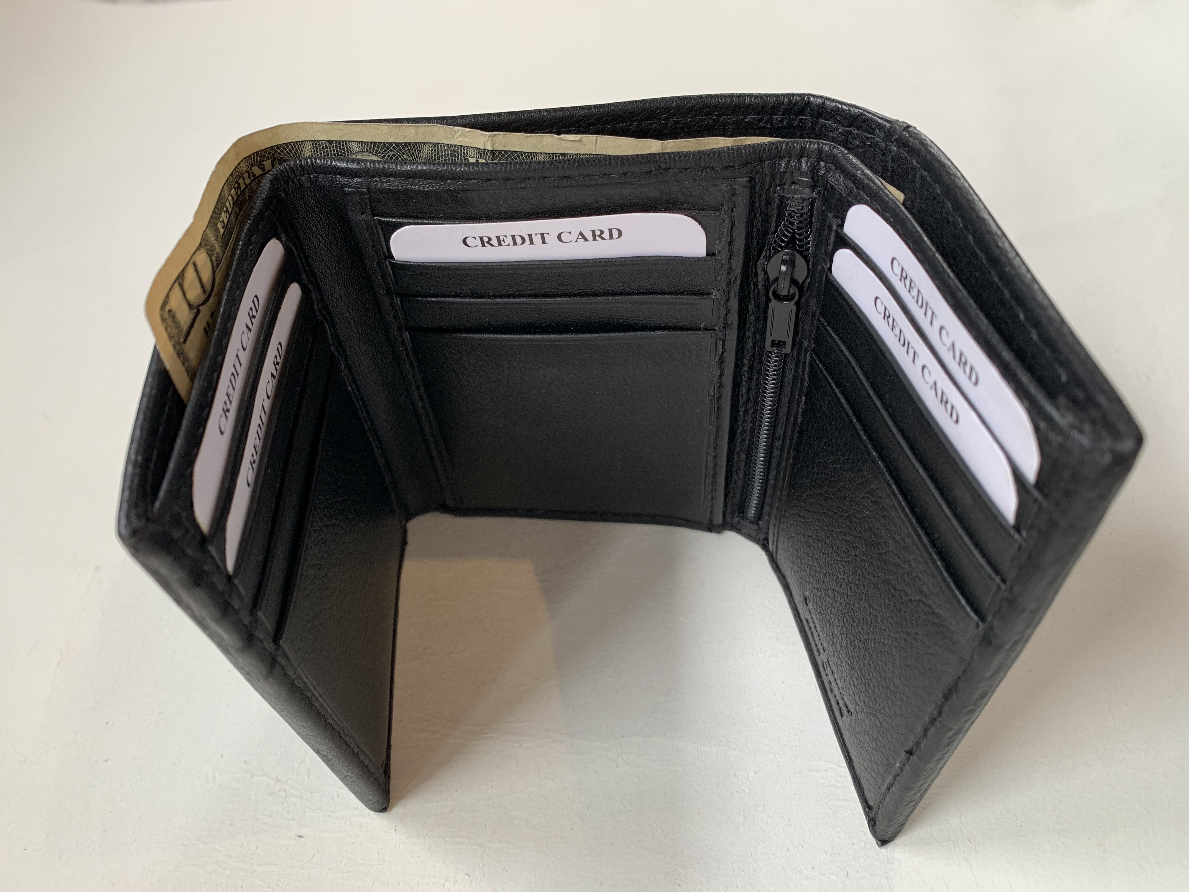 Sale > mens trifold wallet with picture holder > in stock