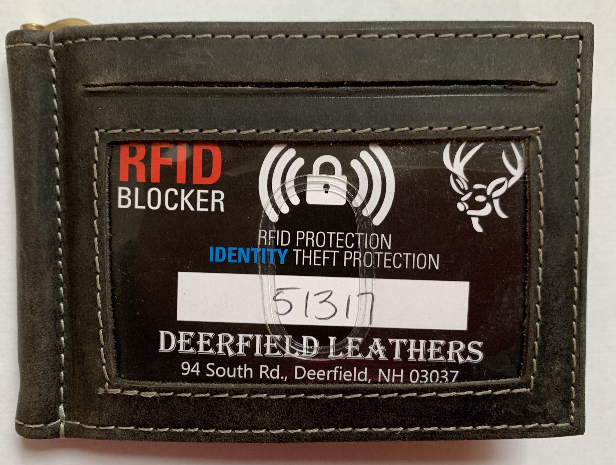 Wallet Money Clip Bifold Slim Genuine Leather RFID Blocking BC VINTAGE LEATHER 