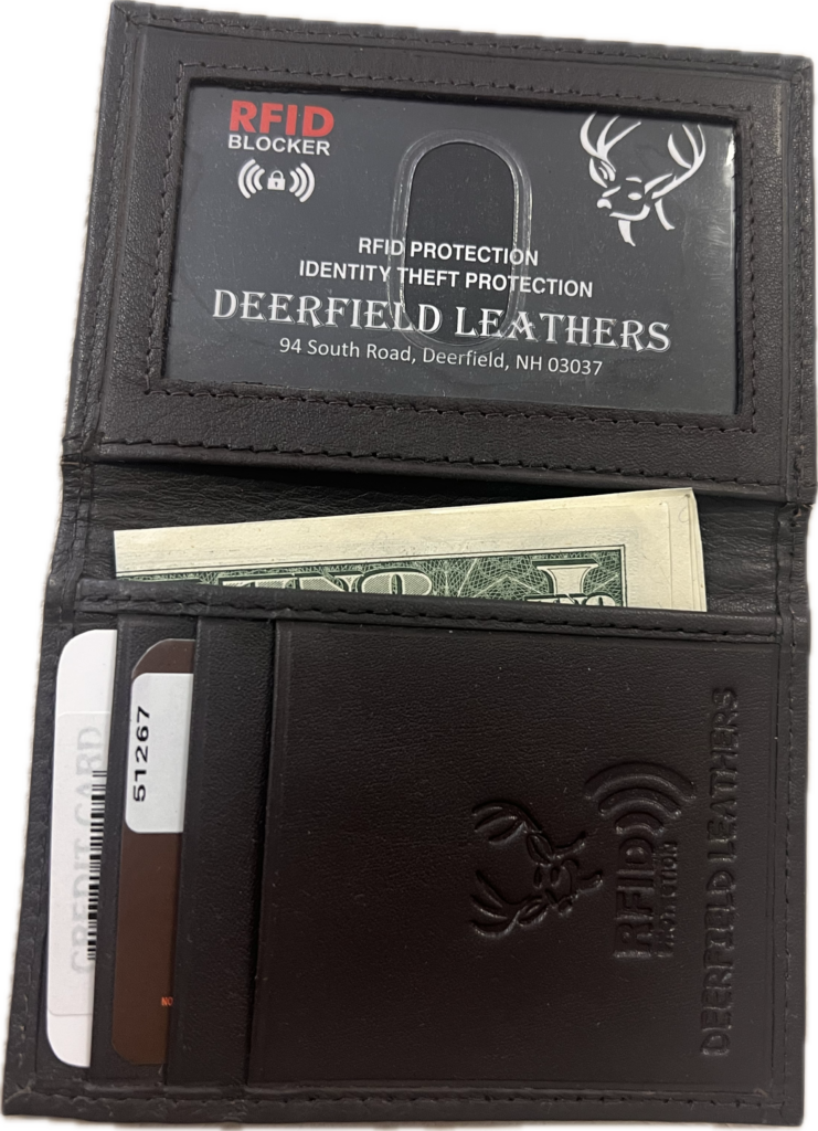 Classic Leather Card Holder Bifold RFID Wallet 51267 Deerfield Leathers classic-leather-card-holder-bifold-rfid-wallet-51267-deerfield-leathers
